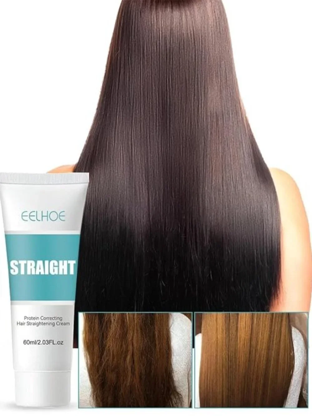 Straight Protein Hair Straightening Cream – Frizz Control & Smoothing